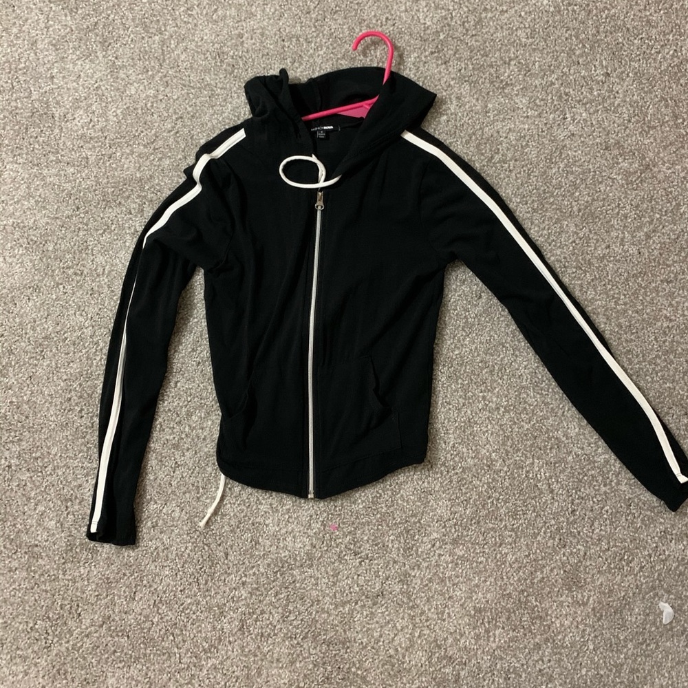 Zip up black jacket